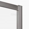 NEW TRENDY Drzwi wnękowe PRIME GUNMETAL BRUSHED 1D P 160x200 szkło czyste 6mm Active Shield 2.0 D-0898A